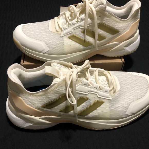 adidas Other - Adidas Crazyflight 6 Women Indoor Volleyball White Gold Shoes HP7026, Size 10